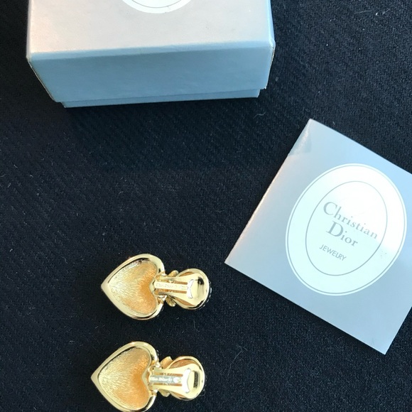 Christian Dior Rare Crystal Pave Signed 💕clip earrings - Picture 5 of 5
